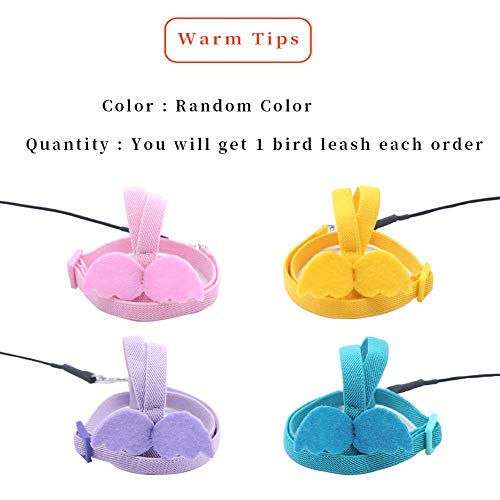Adjustable Bird Harness Leash Parrot Flying Rope Straps Outdoor Training Traction Rope for Small Parrots, Random Color