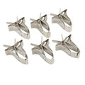 Jeanoko 6pcs Food Clips, Durable Stainless Steel Bird Cage Feeders for Vegetables and Fruits for Budgies and Cockatiels