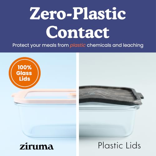 Non-Toxic Glass Food Containers with Lids, 4-Pack, 21 oz, Airtight, Gray | Plastic & BPA free. Glass body, glass lid & platinum silicone seal. Airtight & leakproof. Freezer & microwave safe. - color: Gray, size: 21 Oz