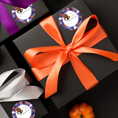 Louise Maelys 2 Inch Happy Halloween Stickers,500Pcs | Trick or Treat Halloween Stickers Name Gift Stickers for Party Decoration Goodie Bags - color: Color5
