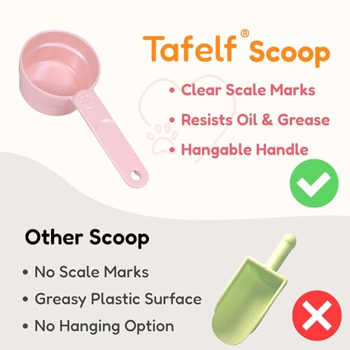 1/2 Cup Dog Food Scoop, Extra Long Handle Sturdy Melamine Pet Food Measuring Scoop with Clear Marking Lines, BPA-Free, Shatterproof, Dishwasher Safe (Pink, 1/2 Cup) - color: Pink, size: 1/2 Cup