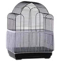 Bird Cage Seed Catcher Seeds Guard Parrot Nylon Mesh Net Cover Stretchy Shell Skirt Traps Cage Basket Soft Airy (M, White) - color: White, size: Medium