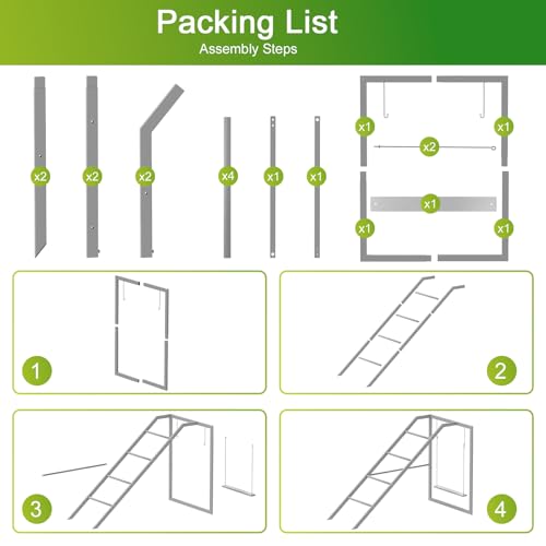 Chicken Perch Swing for Coop,Roosting Bars with Ladder for Chicken Run Accessories Toys for 6-8 Bantam Flock, Backyard Farm Chickens Coops Poultry-Easy to Assemble and Clean - size: 42.5"L x 24.6"W x 31.2"H
