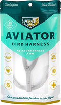 THE Aviator Bird Harness and Leash, Silver, X-Large - color: Silver, size: X-Large