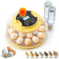 VEVOR 18 Egg Incubator, Automatic Egg Turner with LED Candler, Temperature & Humidity Control, 360° View Clear Window, Auto Water Refill, Poultry Eggs Incubators for Hatching Chicks Ducks Goose Quail | Precise Control,Digital Display - size: 18 Eggs