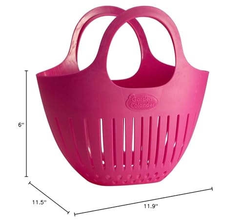 Hutzler Mini Garden Colander Garden Basket, Small, Pink - color: Pink, size: Small
