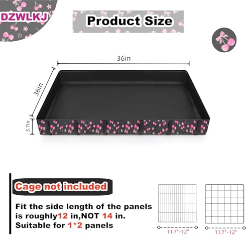 DZWLKJ Waterproof Guinea Pig Cage Liner,Washable Tarp Bottom Base,Cherry Graphic,36"x36", Reusable for Rabbit, Chinchilla, Hedgehog, Ferret & Other Small Animals. - size: 36.0"L x 36.0"W x 4.0"H