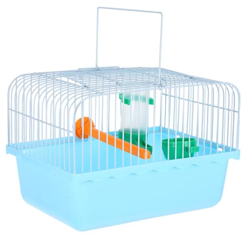 BESPORTBLE Portable Bird Carrier Travel Cage Bird Travel Cage with Perch Food Box and Waterer Spacious for Parrots Lovebirds and Small Birds 9.29 X 6.57 X 6.29 in - color: Blue