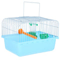 BESPORTBLE Portable Bird Carrier Travel Cage Bird Travel Cage with Perch Food Box and Waterer Spacious for Parrots Lovebirds and Small Birds 9.29 X 6.57 X 6.29 in - color: Blue