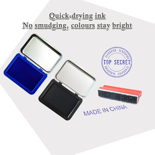 2PCS Egg Date Marking Stamp Ink Pad, 2.95 x 2.16 inches, for Fresh Eggs, 2 Pack (Blue&Black) - color: Blue&black