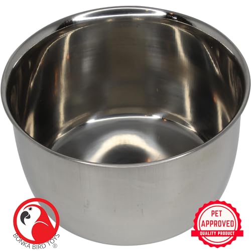 800120 5oz Stainless Steel Clamp Cup Feed Food Liquid Budgie Finch Parrot Parrotlet