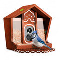 Smart Bird Feeder with Camera Solar Powered 2K UHD Video | AI Identification 10,000+ Bird Live Instant Arrival Alerts and Real-Time Motion Detection Weatherproof Bamboo for Outdoor - color: Brown and White