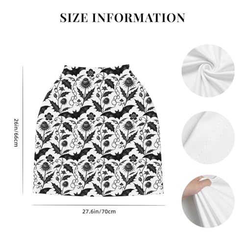 Goth Halloween Bat Gothic Baby Stuff Car Seat Cover for Baby,Mom Nursing Breastfeeding Covers,Multi-Use Car Seat Canopy Carrier Cover,Stroller Cover Newborn Shower Gift for Boys Girls - color: Bat Goth
