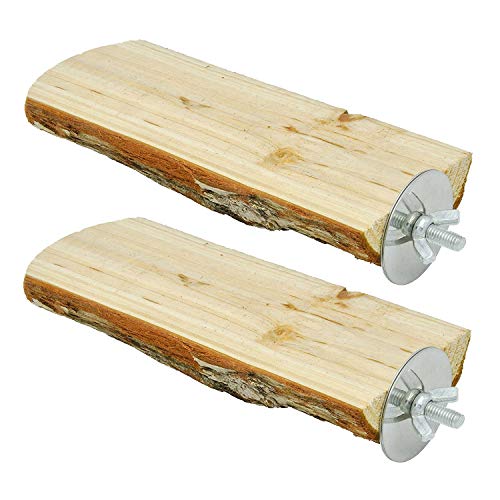 Niteangel Parrot Cage Perch, Wooden Platform for Birds (2 Packs) - size: 2 Packs