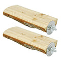 Niteangel Parrot Cage Perch, Wooden Platform for Birds (2 Packs) - size: 2 Packs
