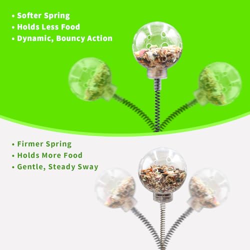 Chicken Treat Dispenser, Chicken Enrichment Toys with Spring and Ground Stake, Feeder for Coop, Coop Accessories for Hens, Geese, Ducks, Turkeys, Other Poultry - color: Hard Spring