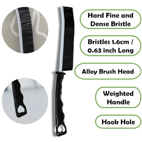 Betanull Grout Brush, Crevice Cleaning Brush Set, Stiff Bristle Scrub Brush | Ideal for bathroom cleaning supplies, tile, shower corners and small spaces. Nylon brushes for cleaning grout effectively