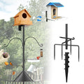 Bird Feeder Pole Squirrel-Proof, 93 Inch Heavy Duty Bluebird House Pole Kit for Outdoor Garden, Feeder Stand Adjustable with 5-Prongs Base for Hanging Plants, Bird Feeders (Shape 1)