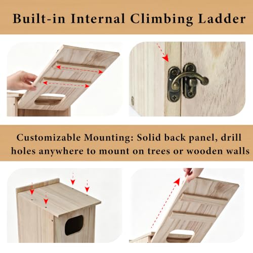 Wood Duck House, Sturdy Weather-Resistant Nesting Box and Shelter | 17x10x10 Inches, Weather-Resistant, for Ducks, Hooded Mergansers & Waterfowl, Ideal for Outdoor Ponds, Wetlands & Backyards