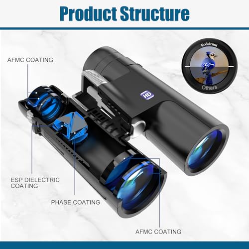 18x50 Professional Large View Binoculars for Adults with Upgraded Phone Adapter, Tripod and Tripod Adapter - Waterproof Binocular with BaK4 prisms for Bird Watching,Hiking,Outdoor Adventures