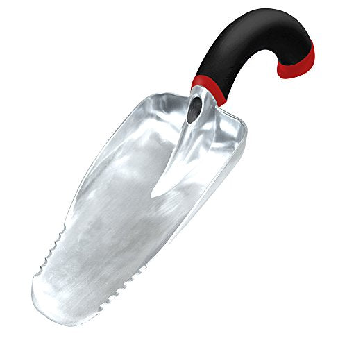 Radius Garden, 10611, Ergonomic Aluminum Hand Scooper, Red - style: Scooper