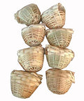 Finch Bird Bamboo Covered Bird Nest Lot of 8 - Small