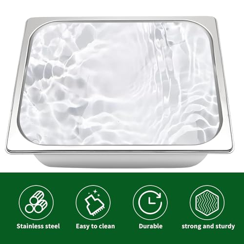 Dog Dish Stainless Steel Water and Feed Bowl with Non-Slip Pads (1.85Gal-1Set) - size: 1.85Gal-1Set