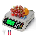 Commercial Food Scale 40KG Large Digital Kitchen Scale Baking Cooking Bread Meat Weight Price Computing Scale Stainless Steel Parts and Coins Counting Scale for Deli Stores Tare Function - style: 40KG