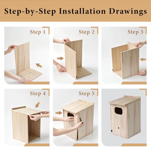Wood Duck House, Sturdy Weather-Resistant Nesting Box and Shelter | 17x10x10 Inches, Weather-Resistant, for Ducks, Hooded Mergansers & Waterfowl, Ideal for Outdoor Ponds, Wetlands & Backyards