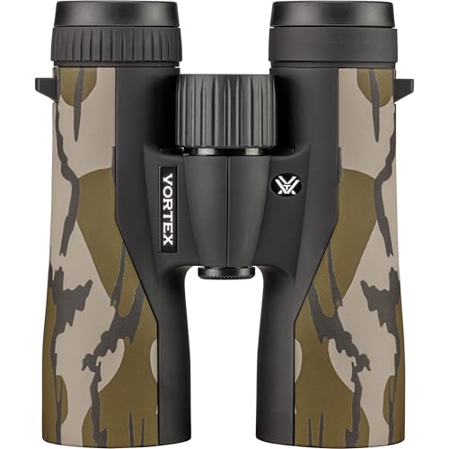 Vortex Crossfire HD 10x42 Binoculars (Mossy Oak Bottomland) | HD Optics, Tripod Adaptable, Waterproof, Fogproof, Shockproof, Included GlassPak Harness - Unlimited, Unconditional Warranty - color: Mossy Oak Bottomland, size: 10x42
