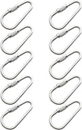 10 Pcs Silvery Parrot Toy Hook Stainless Steel Parts Heavy Duty Metal Hooks Suitable for Most Bird Or Small Animal Hanging Toys Parrot Bird Hooks Metal Stainless Steel Parts DIY Bulk Birds