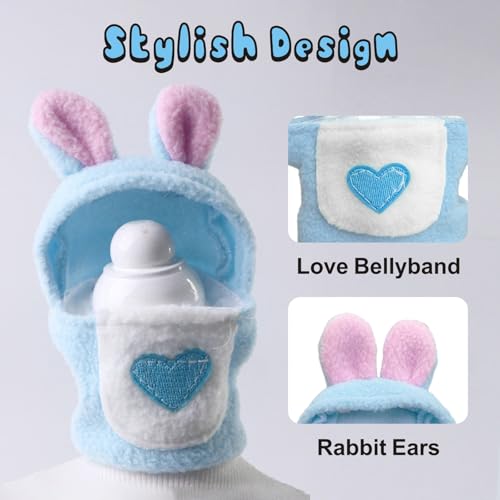 Love Bellyband Rabbit Ears Pet Bird Costume, Cozy Cute Cosplay Photo Prop Clothes Parrots Flight Suit, Bird Hoodie for African Greys Monk Parakeet Cockatiel, M, 1 Piece - size: M