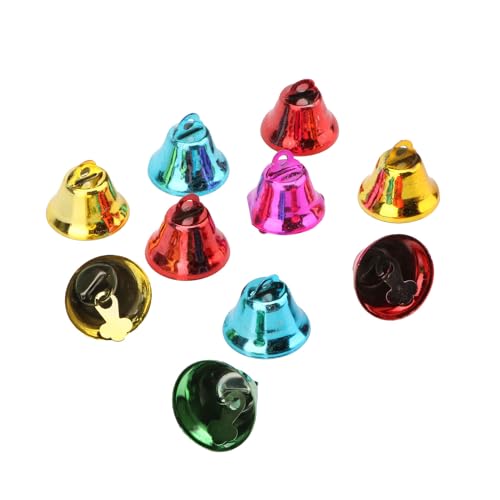 Hypeety Colorful Bird Bell Toys Parakeet Cage Hanging Chew Bells for Parrot | Bright colorful bells, chewable, safe materials, fits most cages, DIY Bells, reduces boredom, for small parakeets, 10 bells - color: 10pcs Bells