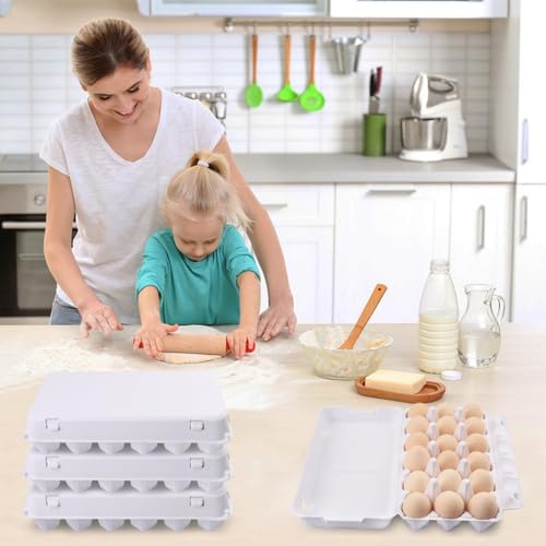 18 Pack 18 Count Paper Pulp Egg Cartons, Eco-Friendly Cardboard Egg Cartons Holds Up to 18 Eggs For Storing Extra Eggs, Crafting, Parts Storage, Easter & More