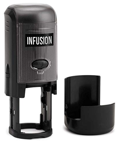 Infusion Round Teacher Stamp, Holiday, 3/4" Self-Inking Rubber Stamp (Easter Egg) - color: Easter Egg