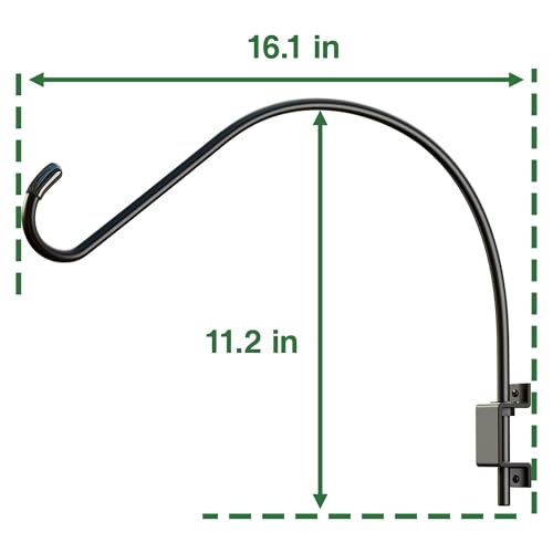 16 Inch Swivel Plant Hanger: Plant Hangers Outdoor, Heavy Duty Hook for Bird Feeder, Plant, Flower Basket, Lantern, Wind Chime & More - Versatile Hanging Brackets Outdoor/Indoor Use Up to 22LB - size: 16 inch 1 Pack