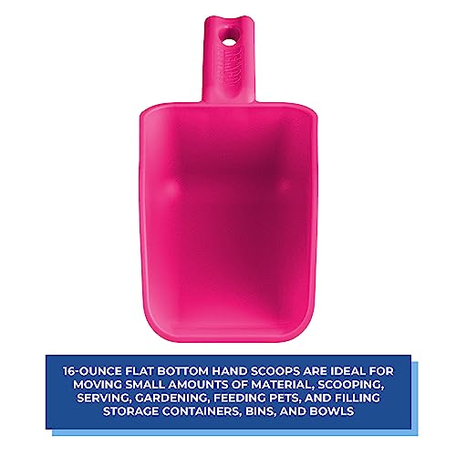 Vikan Remco 63001 Color-Coded Plastic Hand Scoop - BPA-Free Food-Safe Kitchen Utensils, Restaurant and Food Service Supplies, 16 oz, Pink - color: Pink, size: 16 ounces