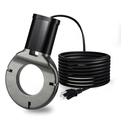 1000W Utility De-Icer, Submergible Bird Bath Heater De-icer, Chicken Water Heater, Stock Tank Heater for Livestock Poultry Birds, Cows, Horses, Wildlife Drinkingwith 10FT Power Cord, Black