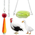 2 Pack Hanging Chicken Feeder with Hooks | Fruit Fork for Chicken Coop Accessories, Chicken Toys & Vegetable Skewers - size: 2 sets hanging chicken feeder
