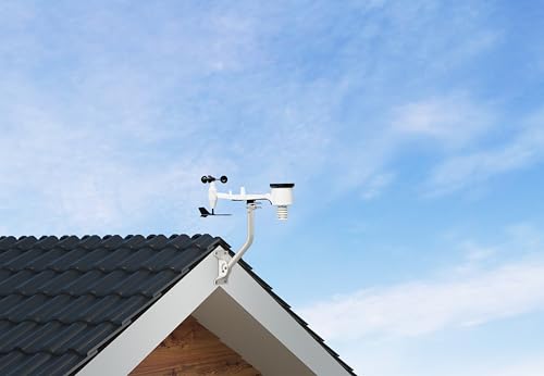 Universal Adjustable Mounting Pole, Steel J-Mount for Attic Outdoor Roof Wall Installation, Weatherproof Mast Pole, Mounting Bracket and Hardware Included (Diameter 1 1/4", Length 16 1/2", White) - size: 16.5"