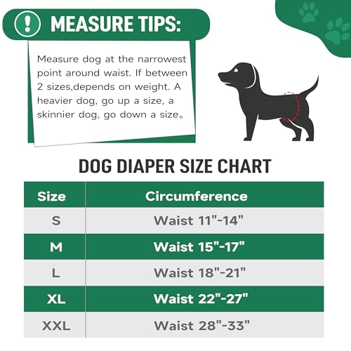 Leekalos Male Dog Diapers, Dog Belly Bands for Male Dogs | Wraps Washable Doggie Diapers High Absorbing Dog Belly Bands - color: Octopuses+Plain, size: Medium (15"-17")