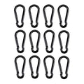 DELSWIN 12 Pcs Small Carabiner Clips Mini Carabiners, Black | 1.57 Inch Sping Snap Hooks Heavy Duty Quick Link for Keychain, Key Ring Clips, Bird Feeders, Dog Leash, 110 lbs - color: M4 (1.57Inch)-12Pcs