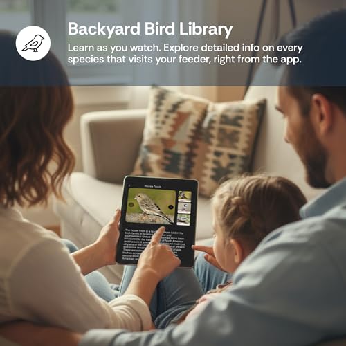 Luna Smart Bird Feeder Camera, 2K Enhanced AI Birds Species Identification | HD Video, Instant Arrival Alerts, Solar Powered, Weatherproof Design for Birdwatching, Ideal Gift for Bird Lovers
