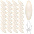 40 Pcs Cuddle Bone Cuttlefish Bone 3.0" to 3.5" Cuttlebone for Birds with 1 Parakeet Cuttlebone Holder Bird Cage Food Clip, Parakeet Toys Chew Toy for Birds Parrots Cockatiels Budgie Snails Reptiles