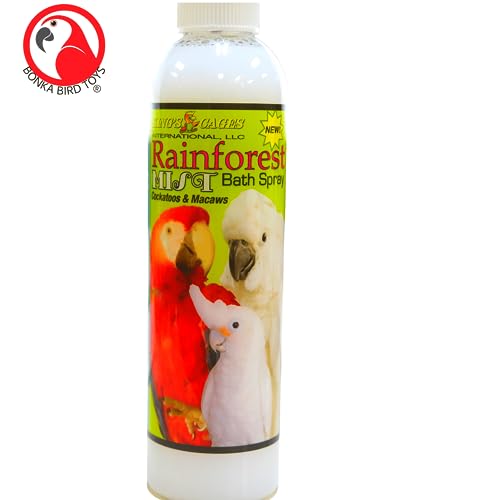 King's Cages Rainforest Mist Bath Spray for Cockatoos & Macaw 8oz. - size: Pk1