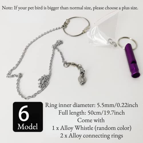 Bird Foot Chain Flying Stainless Steel Training Rope Outdoor Parrot Ankle Foot Ring Accessories Bird Harness Leash Prevent Escaping (Model6) - size: Model6