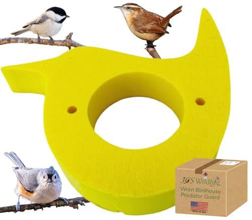 Recycled Poly Wren Portal Cover/Birdhouse Predator Guard (Yellow) - color: Yellow