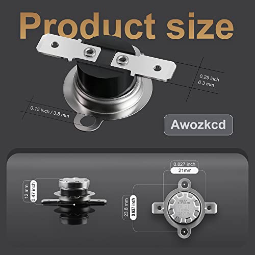 UL/CUL KSD301 125V 16A Thermostat,0°C/32°F Off NC AutoReset | Normally Closed -10°C/14°F On Bimetal Thermostat for freezers, refrigerators, defrost systems, ice makers,2pcs - size: 0°C/32°F