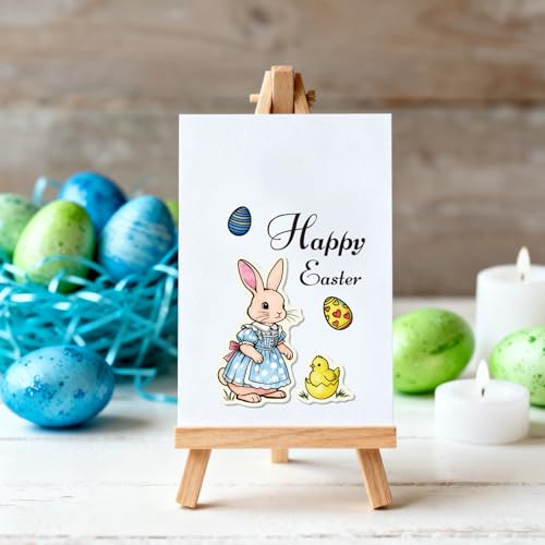 GLOBLELAND Easter Rabbit Clear Stamps and Metal Die Cuts Easter Egg Transparent Stamp Spring Flower Swing Cutting Dies for Card Making Embossing Scrapbooking - style: Easter Rabbits