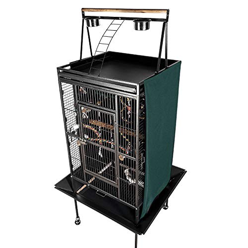 Colorday Good Night Bird Cage Cover for Large Bird Cage with Play Top (Patented), Green 68" - color: Green, size: 24.0"L x 22.0"W x 68.0"H